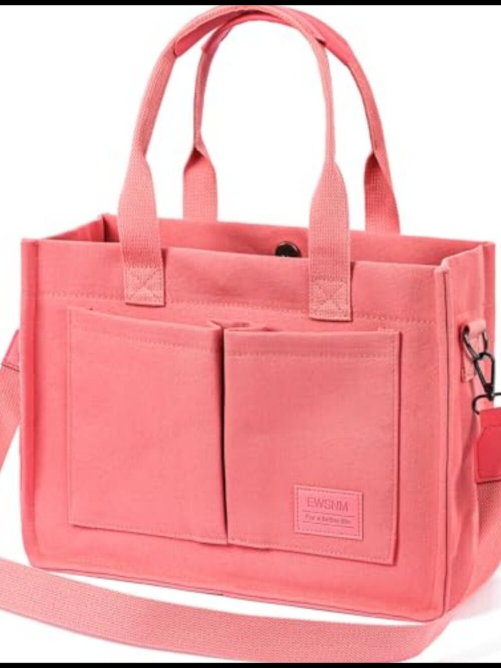 Canvas Tote Bag Large Laptop Travel Crossbody Shoulder Reusable Grocery